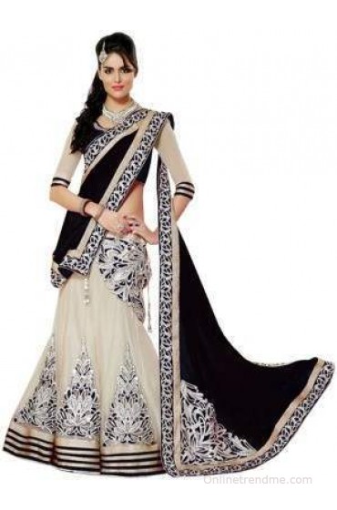 ZofeyFashion Embriodered Lehenga Saree Georgette, Net, Chiffon, Jacquard Sari ZofeyFashion Embriodered Lehenga Saree Georgette, Net, Chiffon, Jacquard Sari